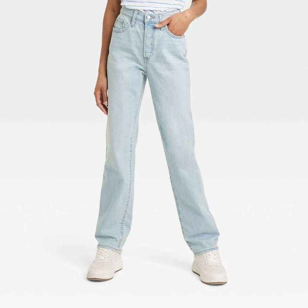 Women's Straight Jeans Universal Thread 90s Light Wash 00 New With Tags